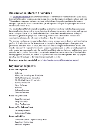 biosimulation market overview