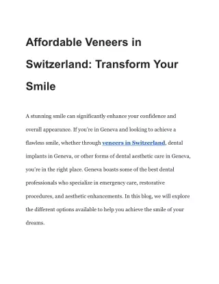 affordable veneers in