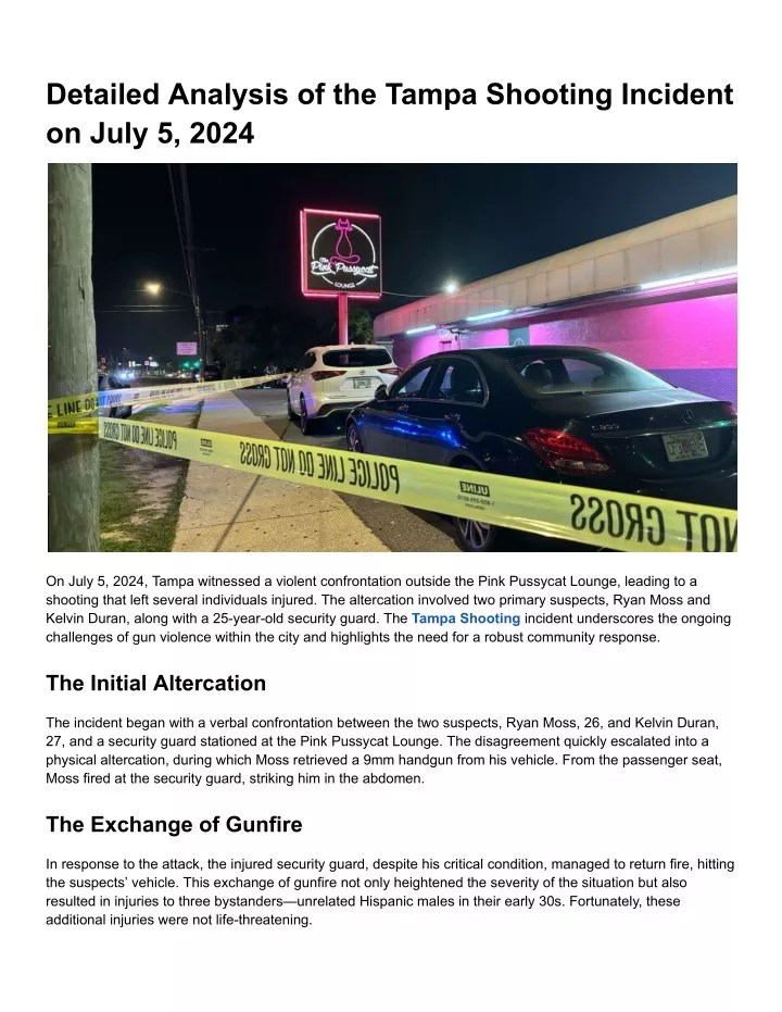 PPT - Detailed Analysis of the Tampa Shooting Incident on July 5, 2024 ...