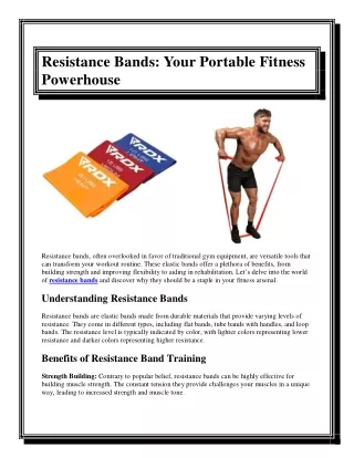 Resistance Bands Your Portable Fitness Powerhouse