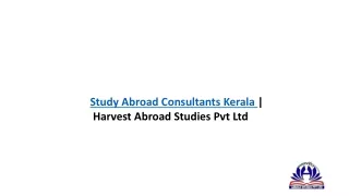 Study Abroad Consultants Kerala | Harvest Abroad Studies Kerala