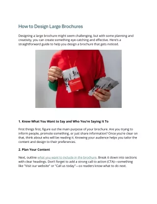 how to design large brochures