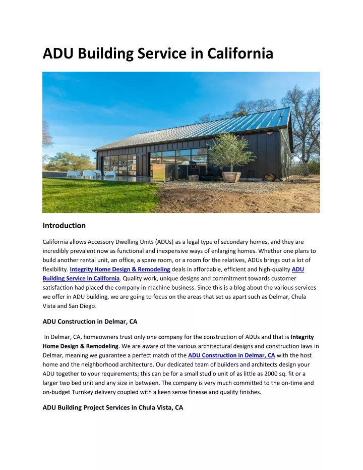 adu building service in california