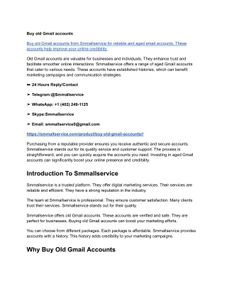 Buy old Gmail accounts (1)