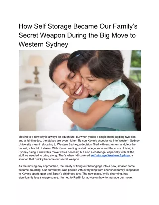 How Self Storage Became Our Family’s Secret Weapon During the Big Move to Western Sydney