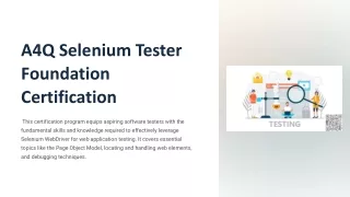 A4Q-Selenium-Tester-Foundation-Certification