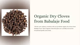 2 oz Organic dry cloves