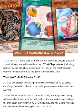what is a yu gi oh starter deck