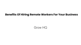 benefits of hiring remote workers for your business