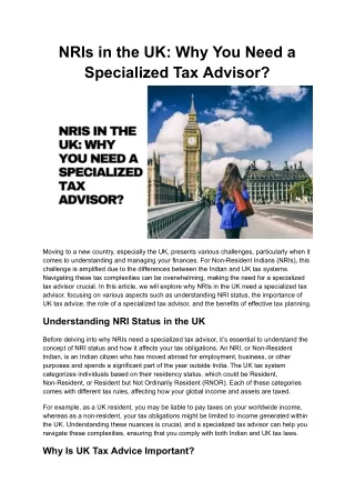 NRIs in the UK_ Why You Need a Specialized Tax Advisor_