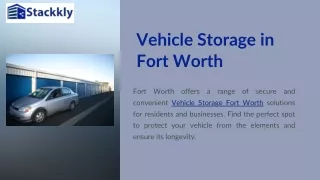 Vehicle Storage Fort Worth