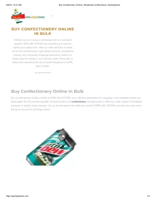 Buy Confectionery Online | Wholesale Confectionery | Sprlmghstore