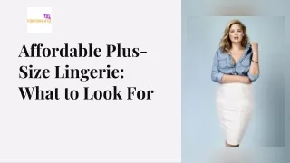 Affordable Plus-Size Lingerie What to Look For