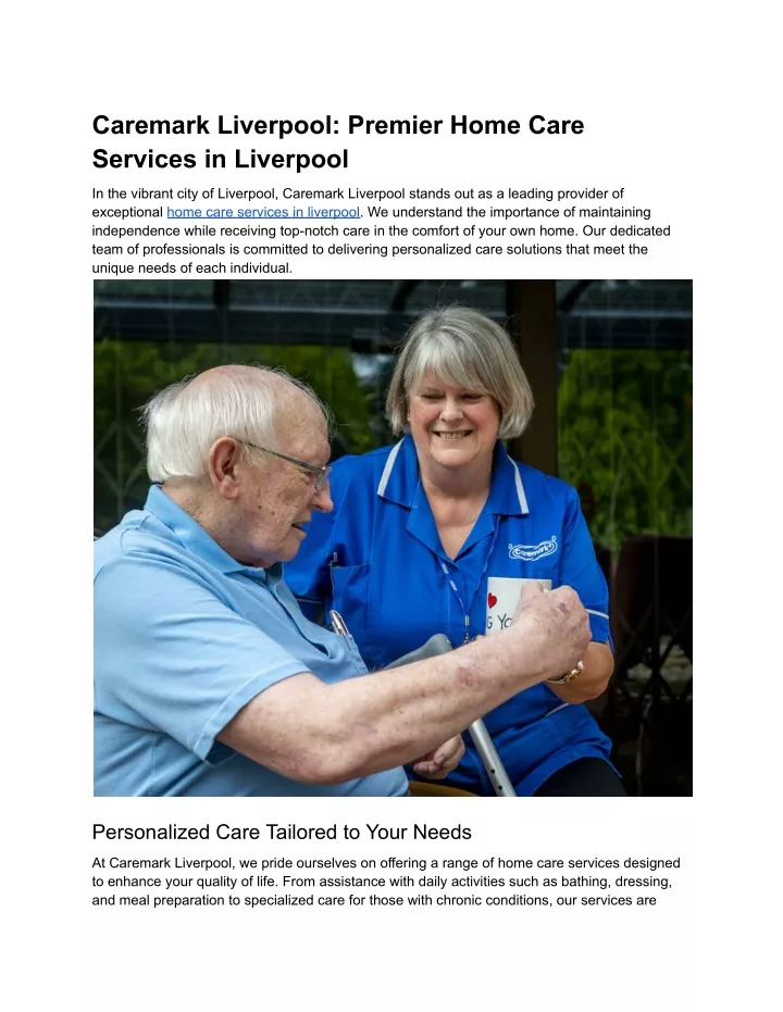 caremark liverpool premier home care services