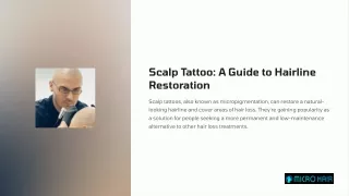 Scalp Tattoo A Guide to Hairline Restoration