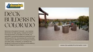 Transform Your Outdoors with Colorado's Premier Deck Builders