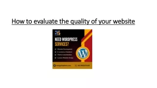 How to evaluate the quality of your website