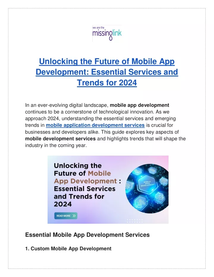 unlocking the future of mobile app development