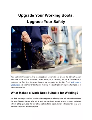 upgrade your working boots upgrade your safety