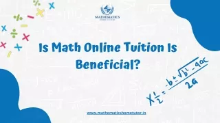 Is Math Online Tuition Is Beneficial