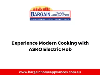 Experience Modern Cooking with ASKO Electric Hob