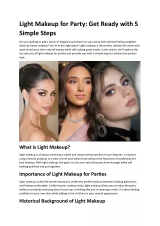 Light Makeup for Makeup - L Factor New York