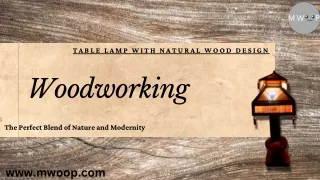 table lamp with natural wood design