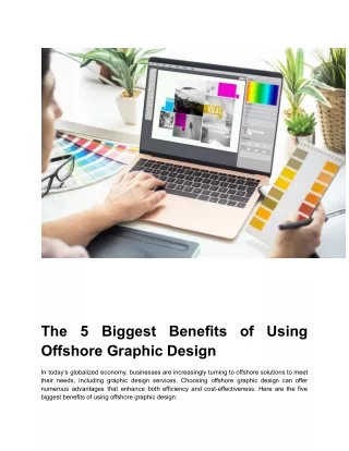 the 5 biggest benefits of using offshore graphic
