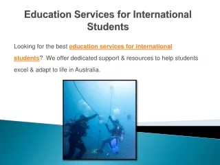 Education Services for International Students