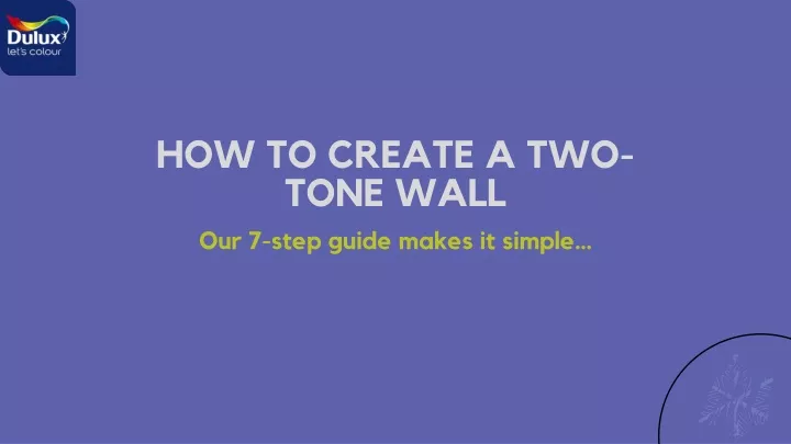 how to create a two tone wall