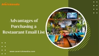 advantages of purchasing a restaurant email list