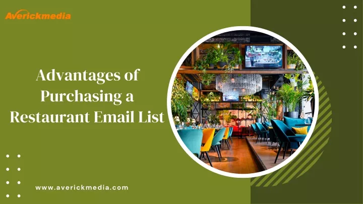 advantages of purchasing a restaurant email list