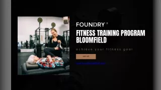 Fitness training program Bloomfield