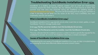 troubleshooting quickbooks installation error 1334