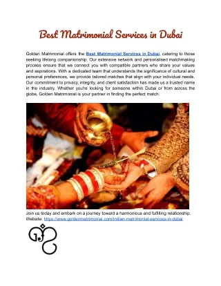 Best Matrimonial Services in Dubai