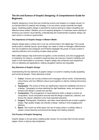 the art and science of graphic designing