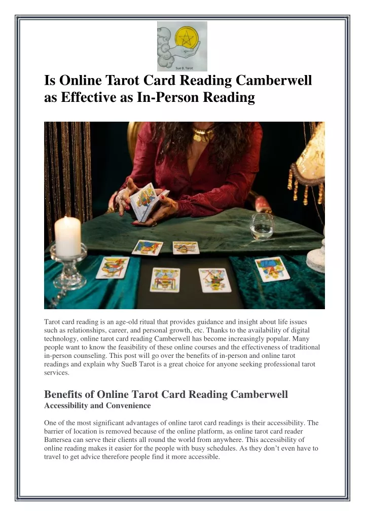 is online tarot card reading camberwell