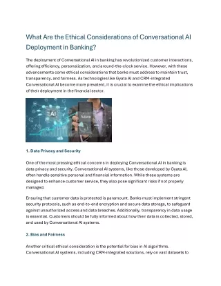 What Are the Ethical Considerations of Conversational AI Deployment in Banking?