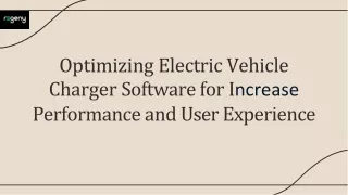 Optimizing Electric Vehicle Charger Software for Increase Performance and User Experience - Regeny