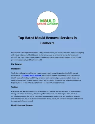 Top-Rated Mould Removal Services in Canberra