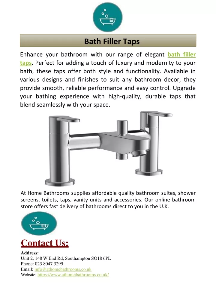 bath filler taps