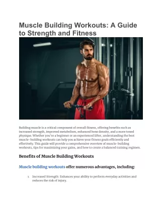 muscle building workouts a guide to strength