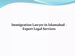 Immigration Lawyer in Islamabad - Expert Legal Services