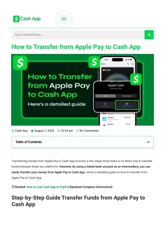 How to Transfer from Apple Pay to Cash App