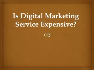 is digital marketing service expensive