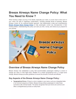 breeze airways name change policy what you need