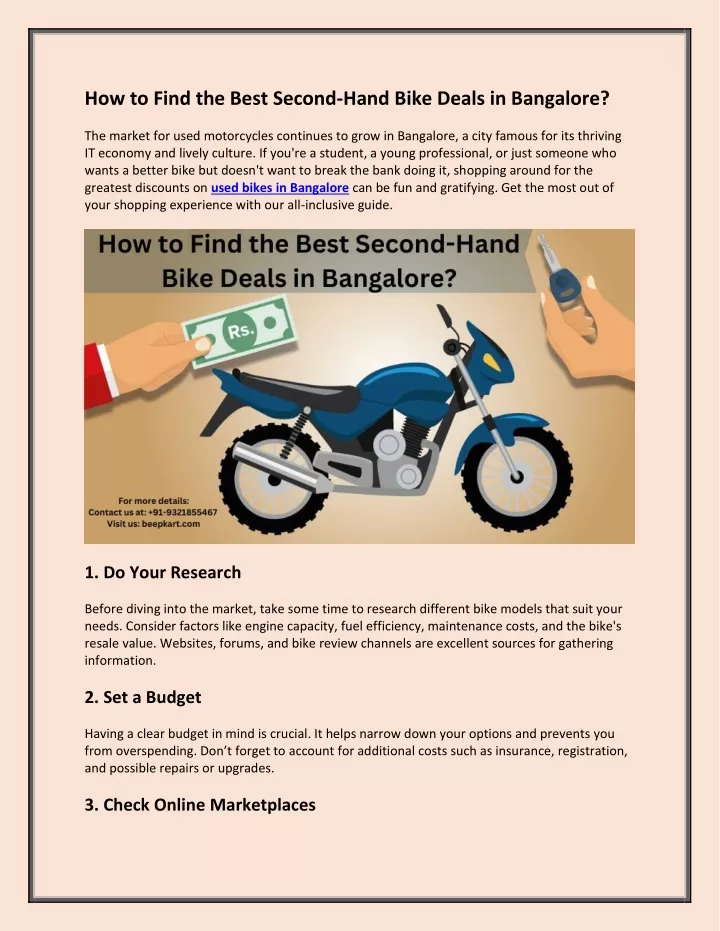 how to find the best second hand bike deals