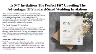 Is 5×7 Invitations The Perfect Fit Unveiling The Advantages Of Standard-Sized Wedding Invitations