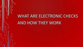 What Are Electronic Checks and How They Work