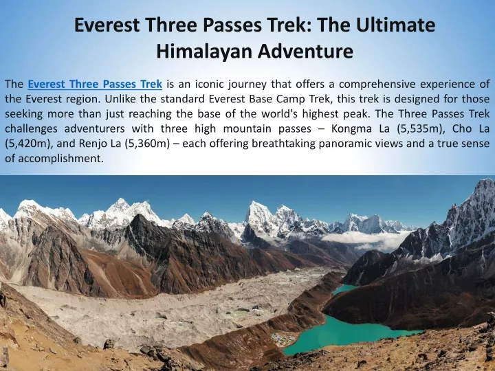 everest three passes trek the ultimate himalayan